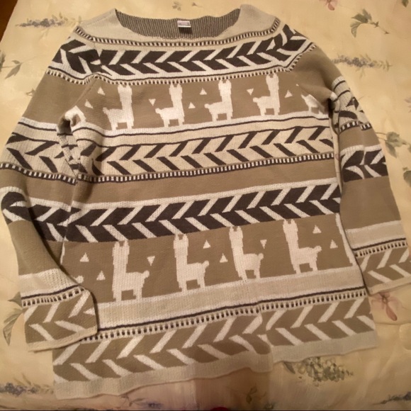 CreationL Fair Isle Llama Sweater - Picture 2 of 6